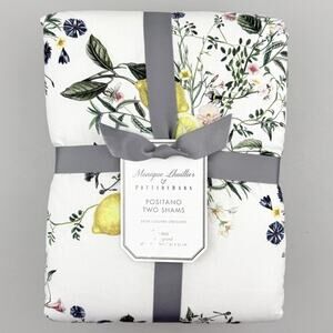 Monique Lhuillier X Pottery Barn King Shams Set Of 2 Positano Lemon Quilted
